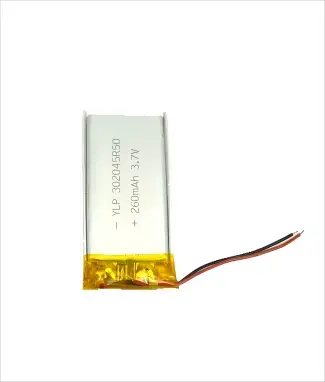 Customized arc shape li-polymer battery 3.7V 260mah 0.962wh