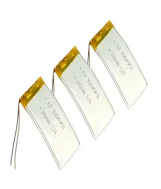 Customized arc shape li-polymer battery 3.7V 260mah 0.962wh